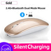 Mouse Dual Mode Bluetooth Wireless USB Rechargeable RGB Mouse Silent Ergonomic Mouse With Backlight For Laptop PC ipad